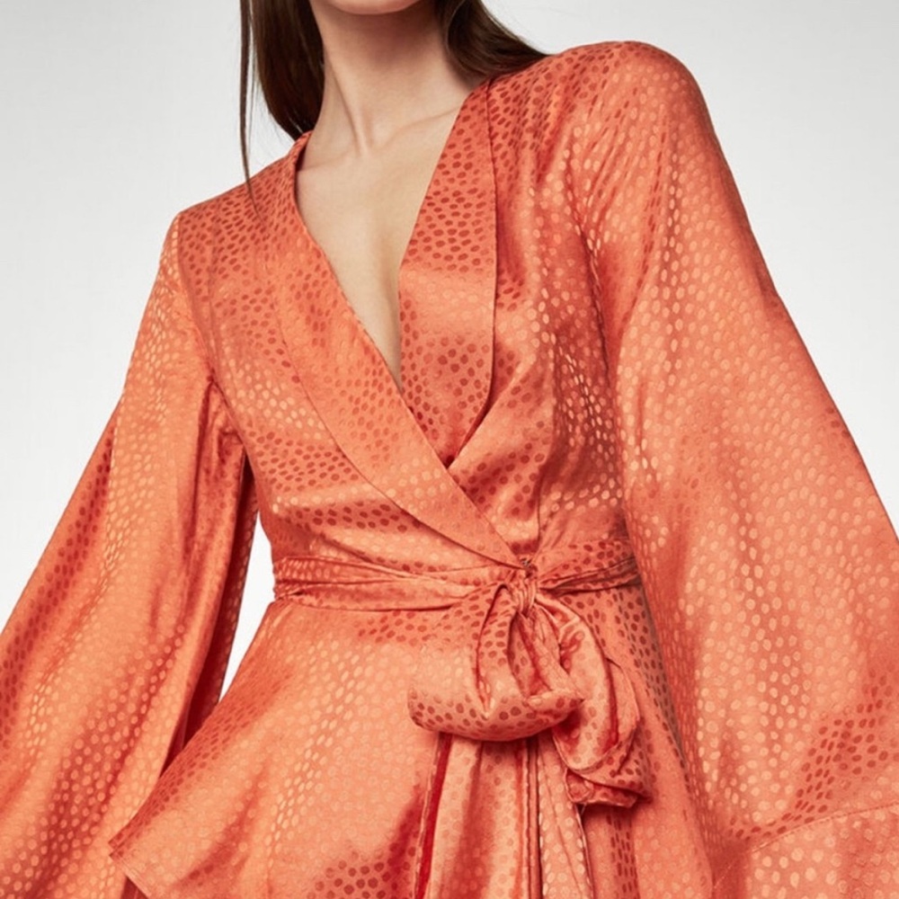 BCBGMaxAzria Textured Orange Dress